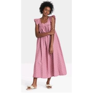 A New Day Ruffle Short Sleeve A-Line Dress